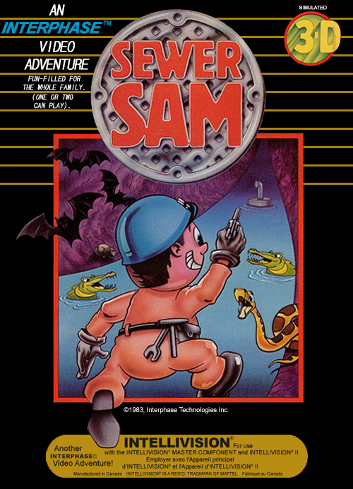 Sewer Sam box art for Intellivision